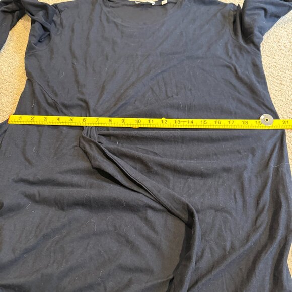 Vince Knit Dress Side Tie Long Sleeve Minimal Knee Length Career Stretch MEDIUM - Picture 9 of 12